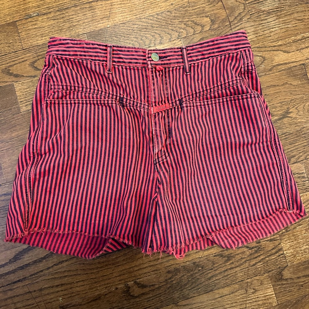 Striped vintage cut off shorts